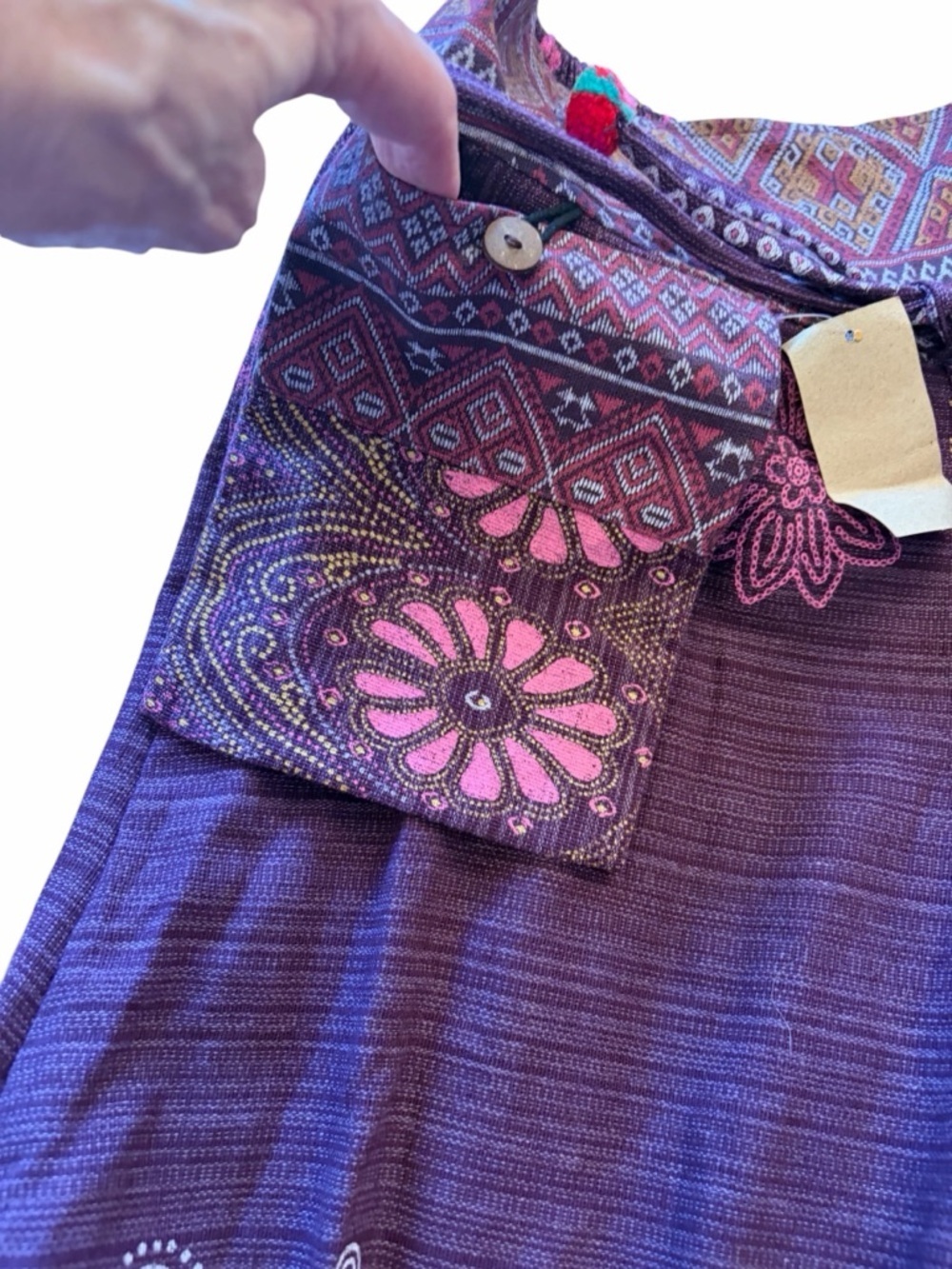Bohemian-Style Thai Harem Purple Pants-Size XS-NWT - Picture 6 of 10